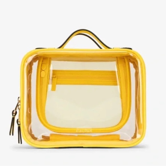 Calpak Yellow Clear Cosmetic Travel Case Lemon - Picture 1 of 5